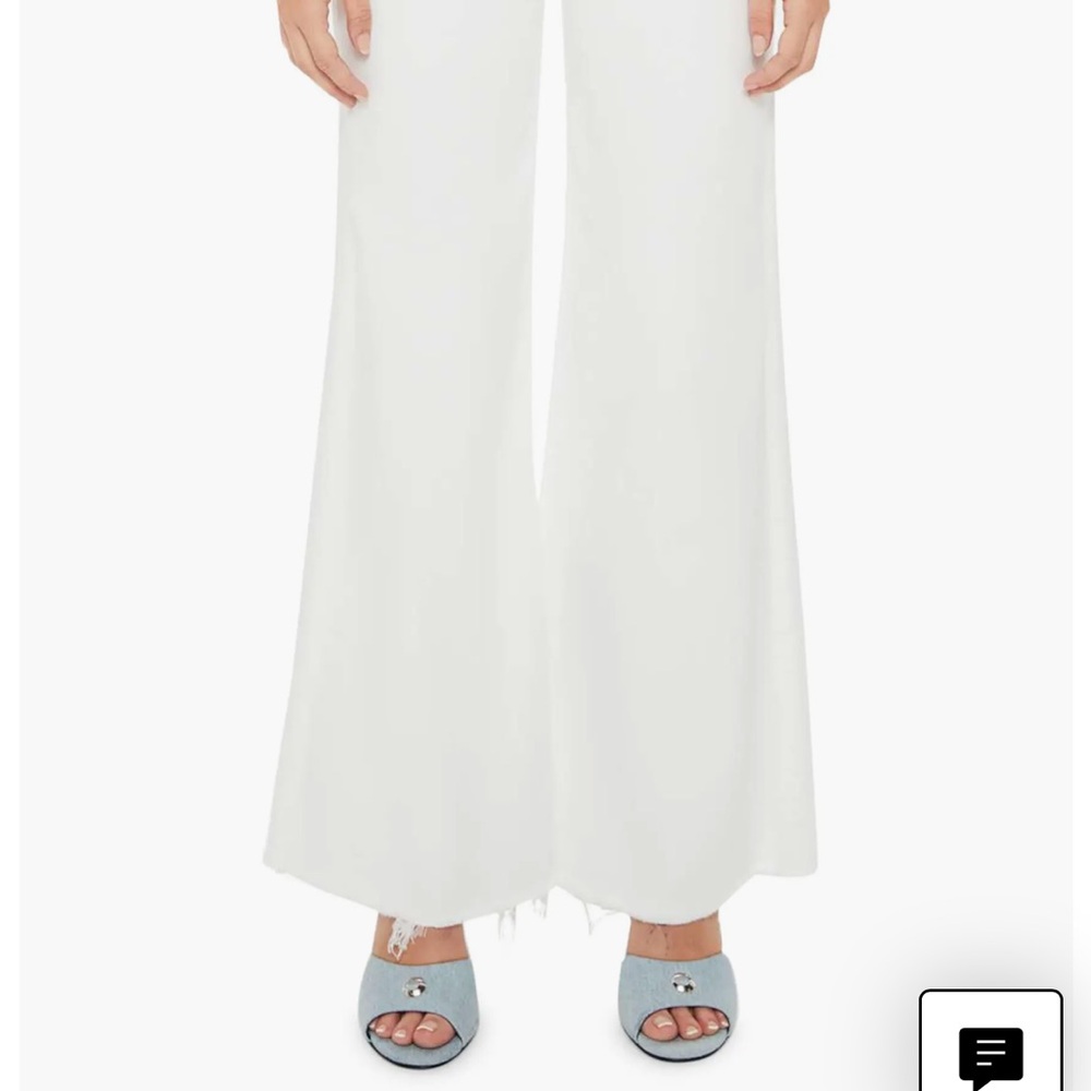 MOTHER White Wide-Leg Pants
